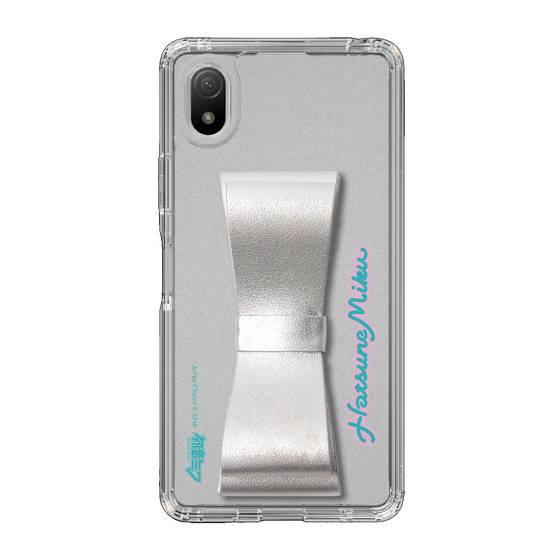 Slim Protection Case - STAND & RING RIBBON Silver［ HATSUNE MIKU - Ribbon - Logo ］