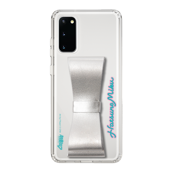 Slim Protection Case - STAND & RING RIBBON Silver［ HATSUNE MIKU - Ribbon - Logo ］