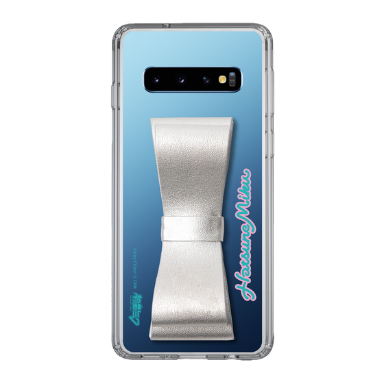 Slim Protection Case - STAND & RING RIBBON Silver［ HATSUNE MIKU - Ribbon - Logo ］