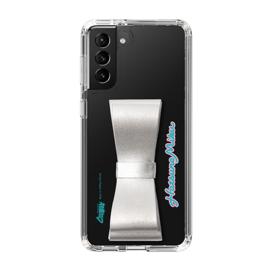 Slim Protection Case - STAND & RING RIBBON Silver［ HATSUNE MIKU - Ribbon - Logo ］