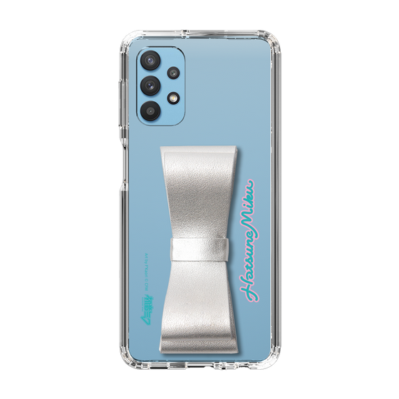 Slim Protection Case - STAND & RING RIBBON Silver［ HATSUNE MIKU - Ribbon - Logo ］
