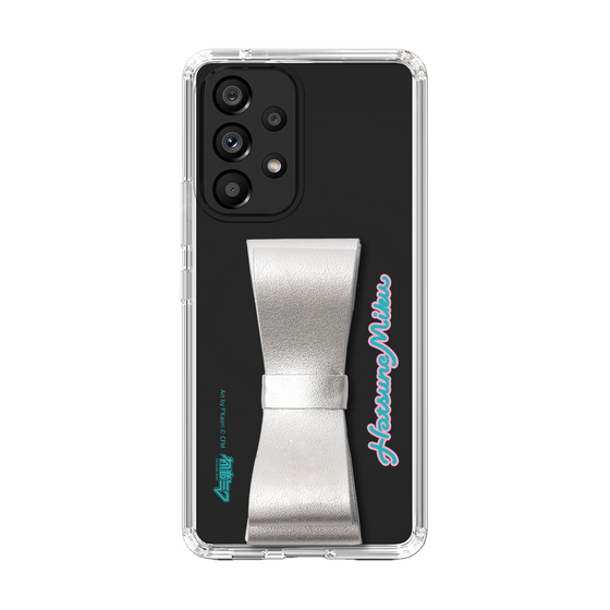 Slim Protection Case - STAND & RING RIBBON Silver［ HATSUNE MIKU - Ribbon - Logo ］