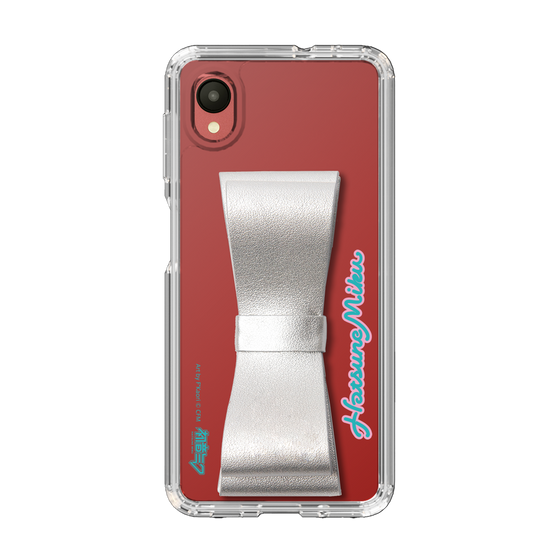 Slim Protection Case - STAND & RING RIBBON Silver［ HATSUNE MIKU - Ribbon - Logo ］