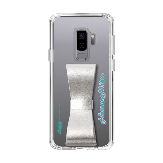 Slim Protection Case - STAND & RING RIBBON Silver［ HATSUNE MIKU - Ribbon - Logo ］