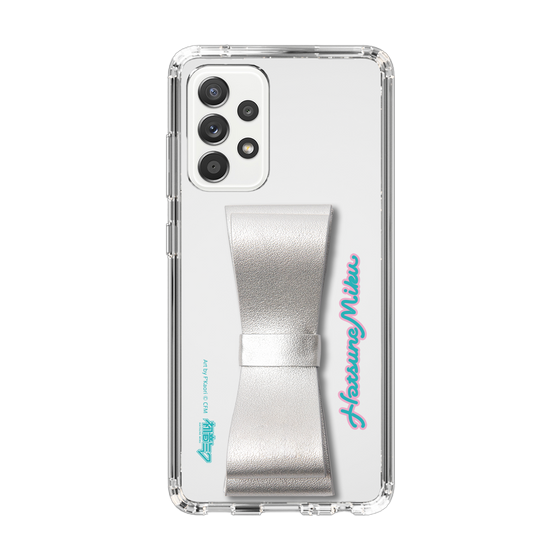 Slim Protection Case - STAND & RING RIBBON Silver［ HATSUNE MIKU - Ribbon - Logo ］