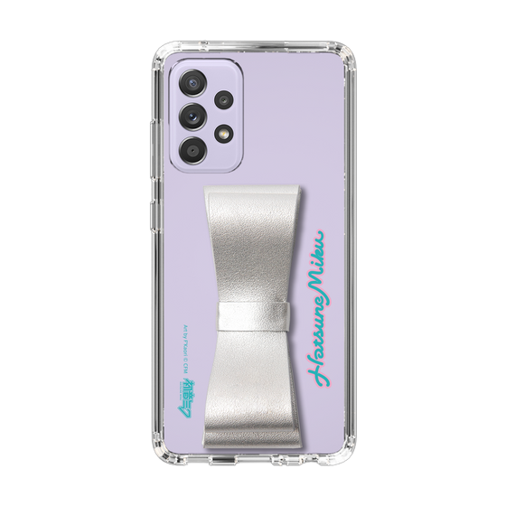 Slim Protection Case - STAND & RING RIBBON Silver［ HATSUNE MIKU - Ribbon - Logo ］