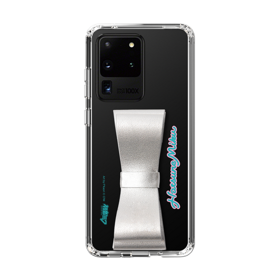 Slim Protection Case - STAND & RING RIBBON Silver［ HATSUNE MIKU - Ribbon - Logo ］