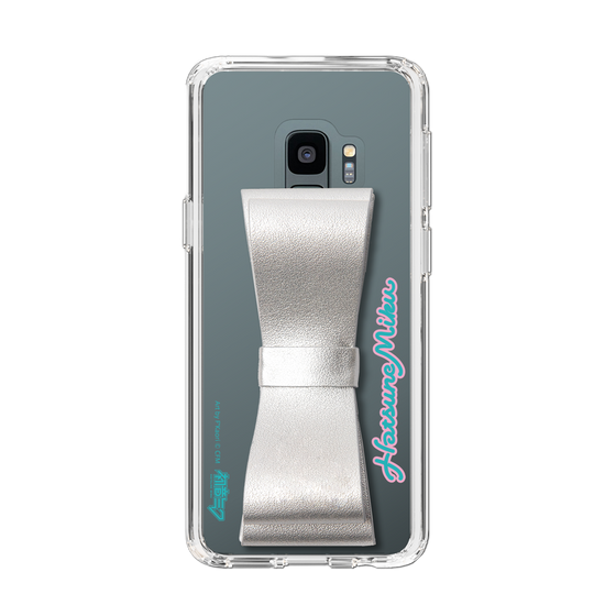 Slim Protection Case - STAND & RING RIBBON Silver［ HATSUNE MIKU - Ribbon - Logo ］