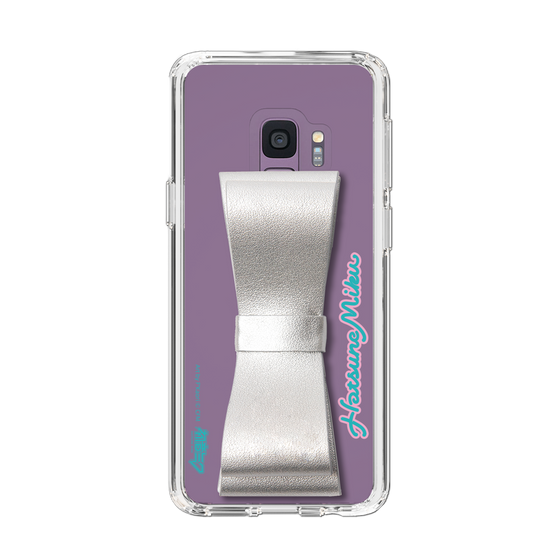 Slim Protection Case - STAND & RING RIBBON Silver［ HATSUNE MIKU - Ribbon - Logo ］