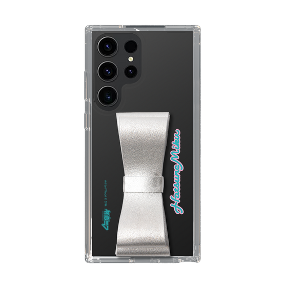 Slim Protection Case - STAND & RING RIBBON Silver［ HATSUNE MIKU - Ribbon - Logo ］