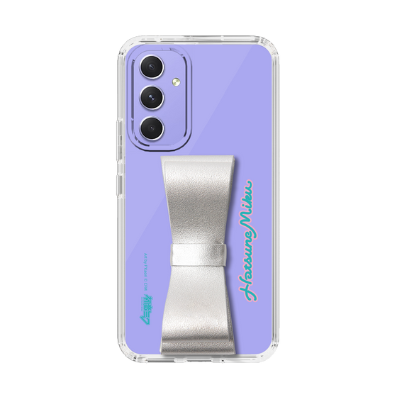 Slim Protection Case - STAND & RING RIBBON Silver［ HATSUNE MIKU - Ribbon - Logo ］