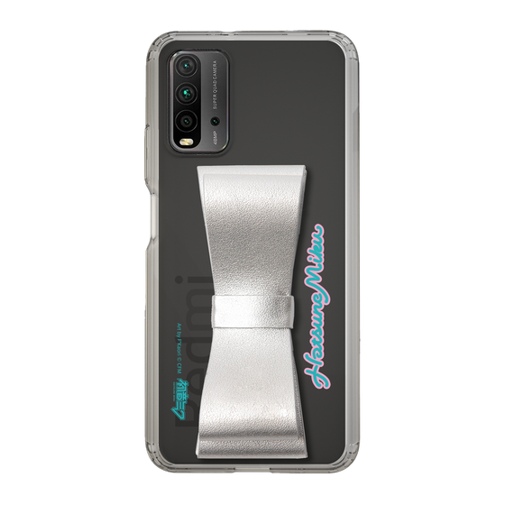 Slim Protection Case - STAND & RING RIBBON Silver［ HATSUNE MIKU - Ribbon - Logo ］