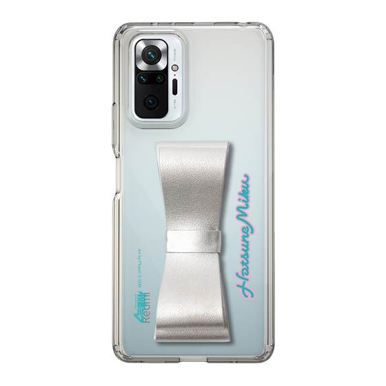 Slim Protection Case - STAND & RING RIBBON Silver［ HATSUNE MIKU - Ribbon - Logo ］