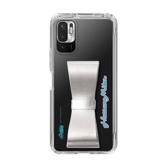Slim Protection Case - STAND & RING RIBBON Silver［ HATSUNE MIKU - Ribbon - Logo ］