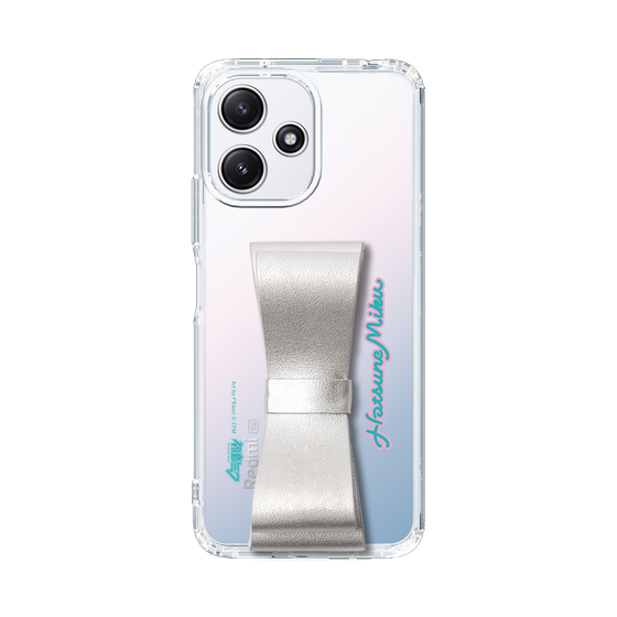 Slim Protection Case - STAND & RING RIBBON Silver［ HATSUNE MIKU - Ribbon - Logo ］