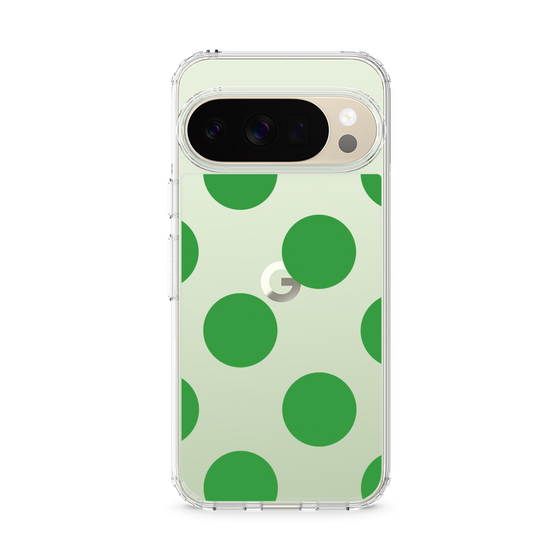 Slim Protection Case［ Simple Dot - Green ］