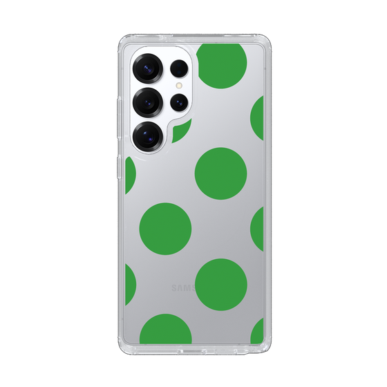 Slim Protection Case［ Simple Dot - Green ］