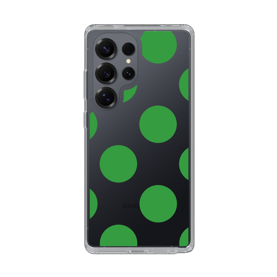 Slim Protection Case［ Simple Dot - Green ］