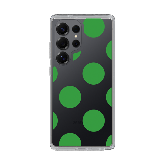 Slim Protection Case［ Simple Dot - Green ］