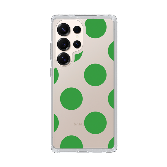 Slim Protection Case［ Simple Dot - Green ］