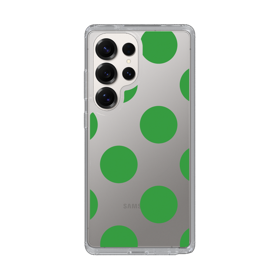 Slim Protection Case［ Simple Dot - Green ］