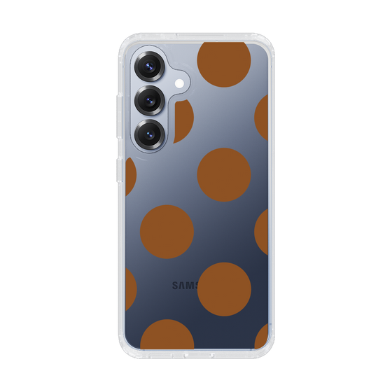 Slim Protection Case［ Simple Dot - Brown ］