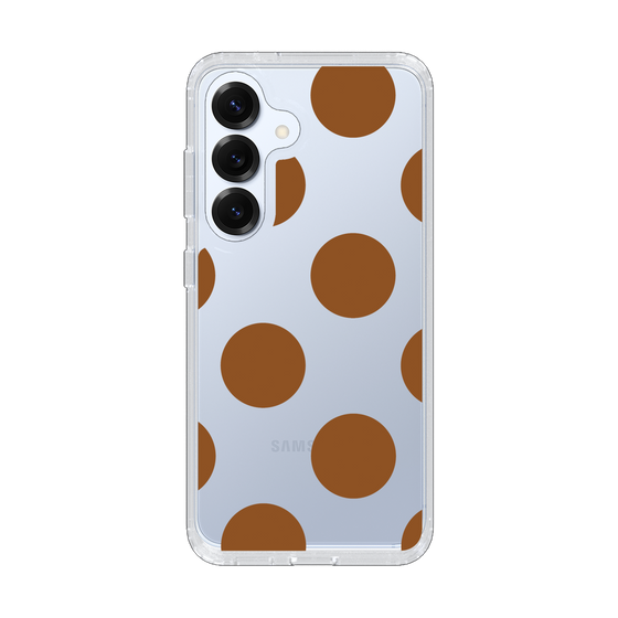 Slim Protection Case［ Simple Dot - Brown ］