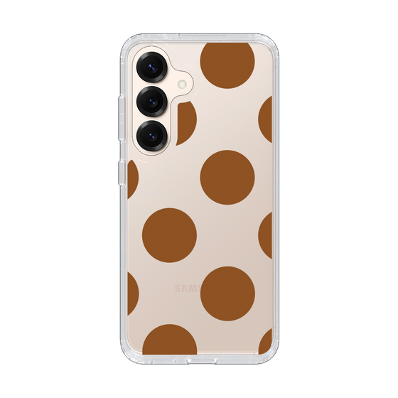 Slim Protection Case［ Simple Dot - Brown ］