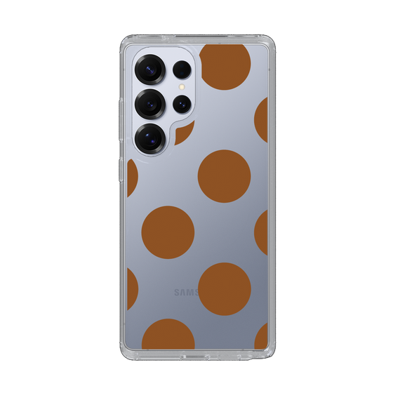 Slim Protection Case［ Simple Dot - Brown ］