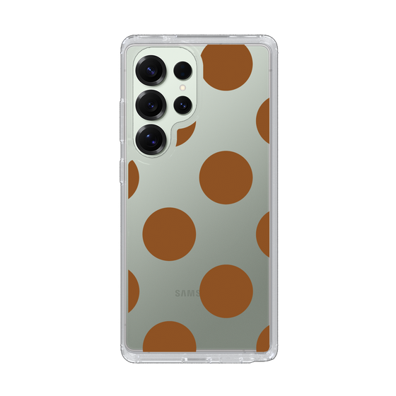 Slim Protection Case［ Simple Dot - Brown ］