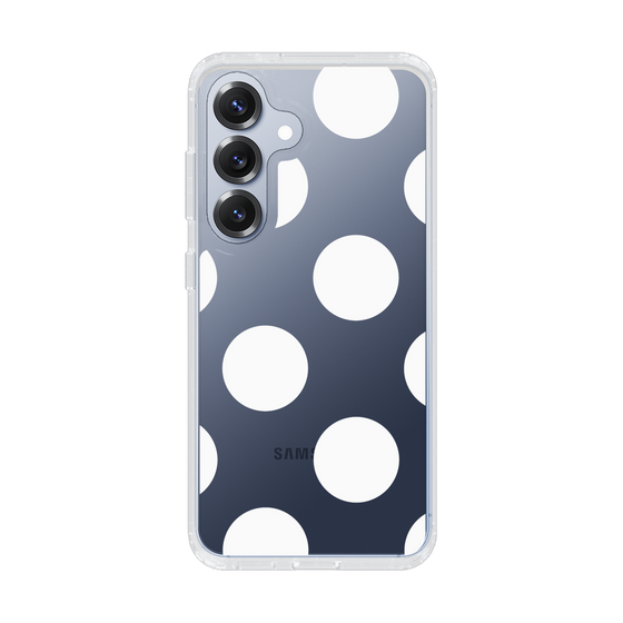 Slim Protection Case［ Simple Dot - White ］