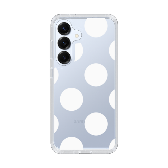 Slim Protection Case［ Simple Dot - White ］