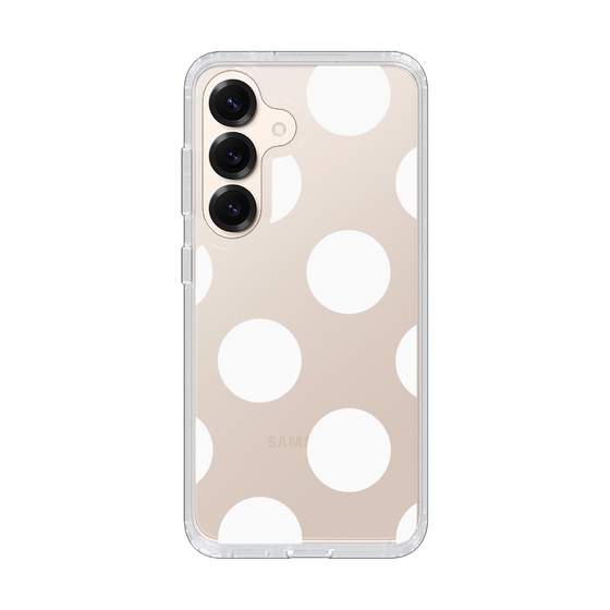 Slim Protection Case［ Simple Dot - White ］