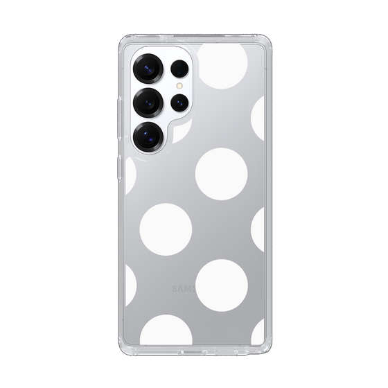 Slim Protection Case［ Simple Dot - White ］