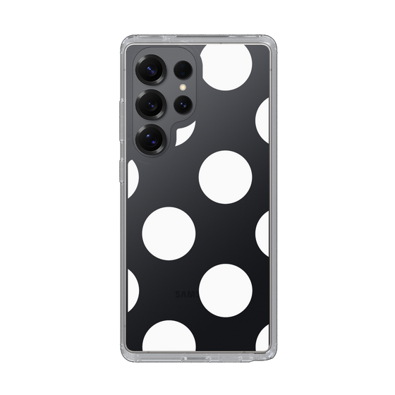 Slim Protection Case［ Simple Dot - White ］