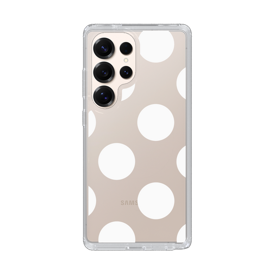 Slim Protection Case［ Simple Dot - White ］