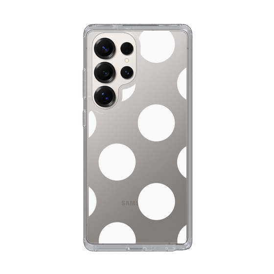 Slim Protection Case［ Simple Dot - White ］