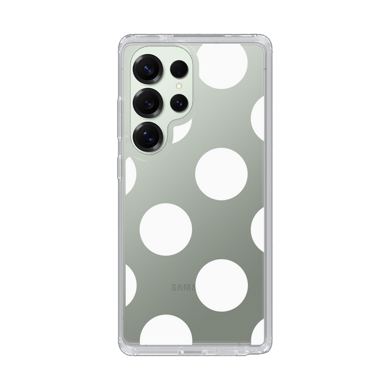 Slim Protection Case［ Simple Dot - White ］
