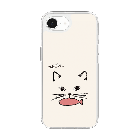Slim Protection Case［ Very Greedy Cat - White ］
