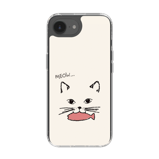 Slim Protection Case［ Very Greedy Cat - White ］