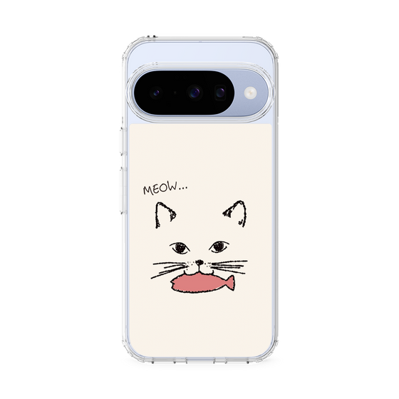 Slim Protection Case［ Very Greedy Cat - White ］