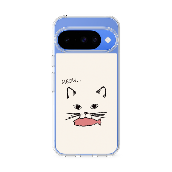 Slim Protection Case［ Very Greedy Cat - White ］
