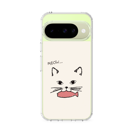 Slim Protection Case［ Very Greedy Cat - White ］