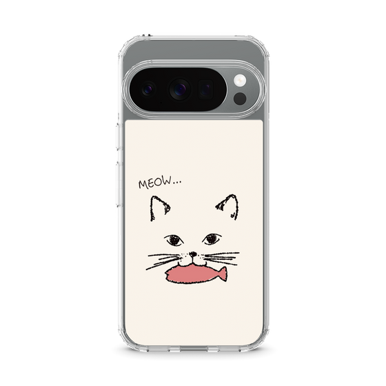 Slim Protection Case［ Very Greedy Cat - White ］