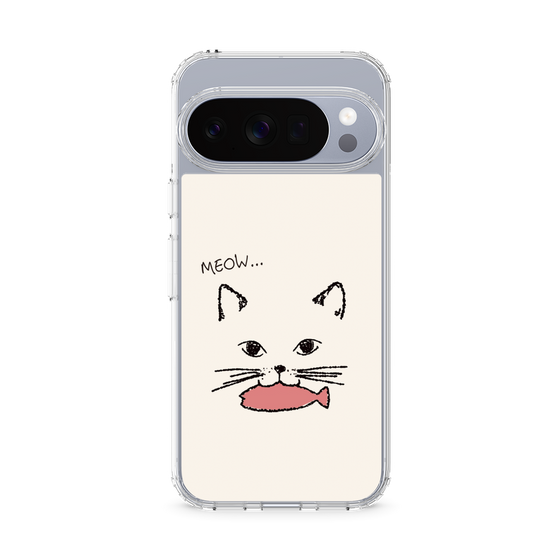 Slim Protection Case［ Very Greedy Cat - White ］
