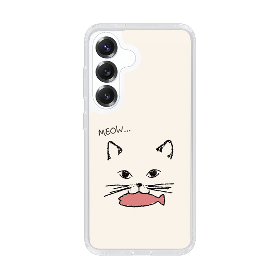 Slim Protection Case［ Very Greedy Cat - White ］