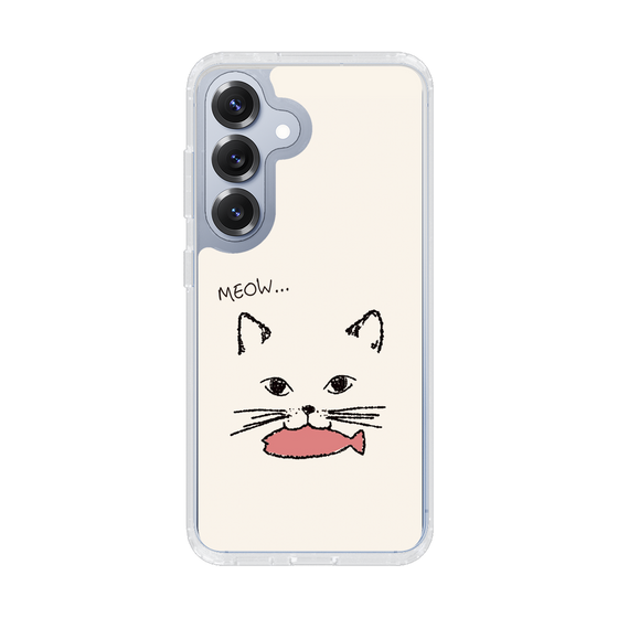 Slim Protection Case［ Very Greedy Cat - White ］