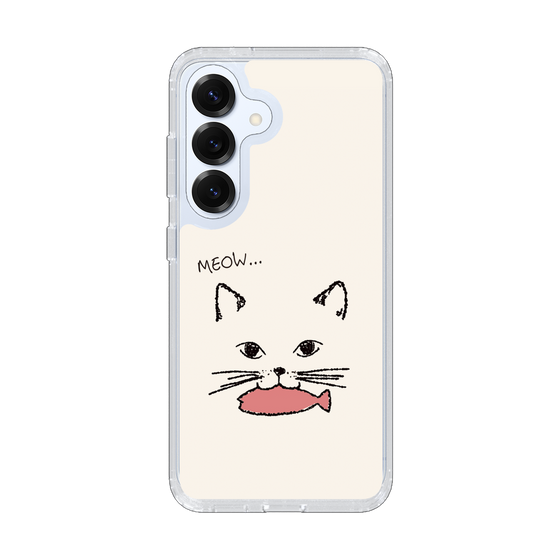 Slim Protection Case［ Very Greedy Cat - White ］