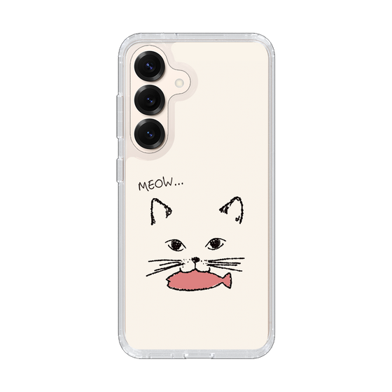 Slim Protection Case［ Very Greedy Cat - White ］