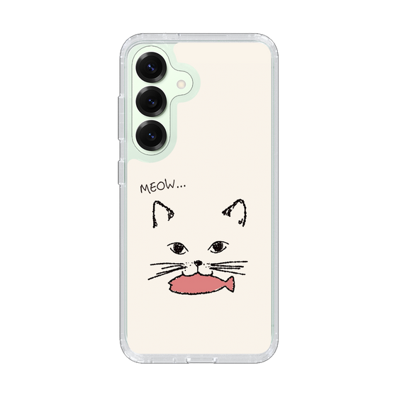 Slim Protection Case［ Very Greedy Cat - White ］